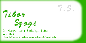 tibor szogi business card